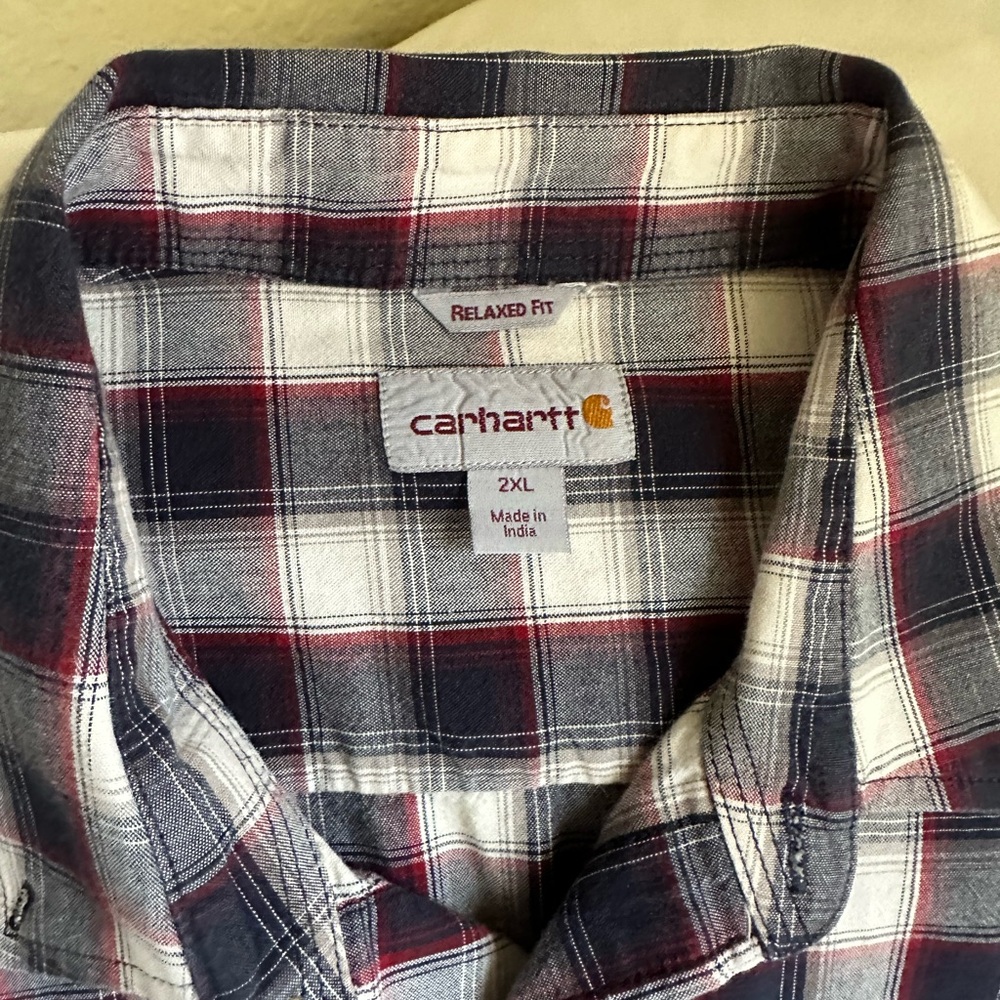 Carhartt plaid long sleeve shirt